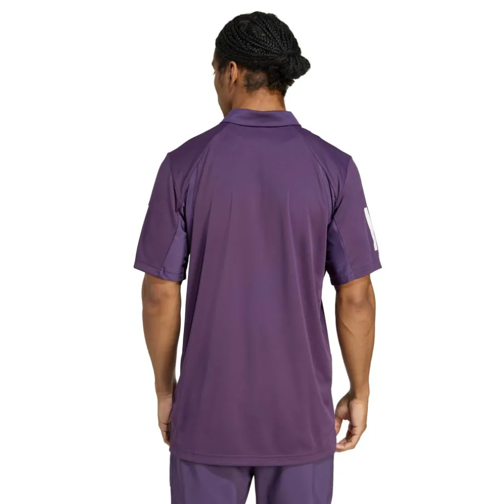Adidas Club 3-Stripes tennispolo heren aurora plum