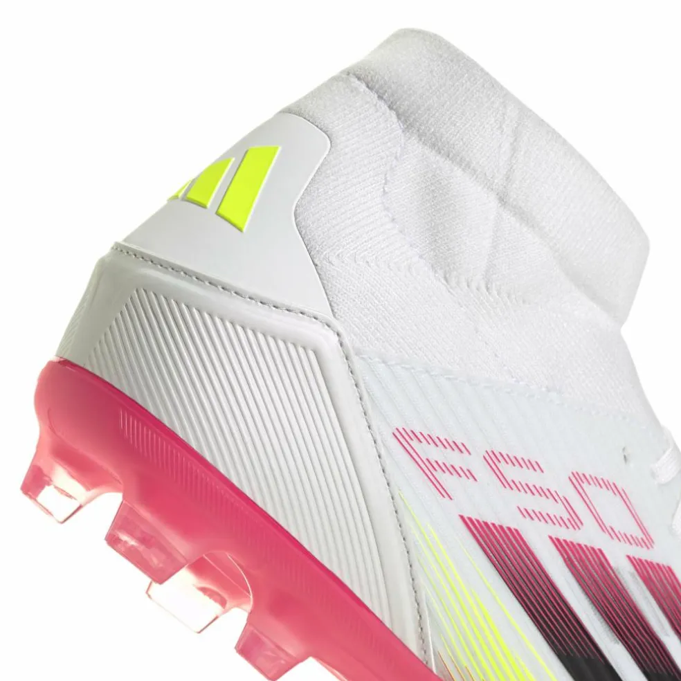 Adidas F50 League FG MG Mid voetbalschoenen heren cloud white core black solar yellow