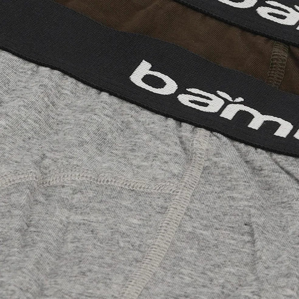 Apollo Bamboo Basic onderbroek heren grey army 2-pack