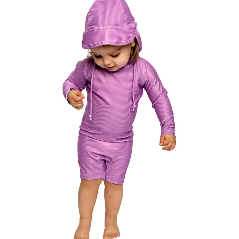 Beach & Bandits Orchid Ribbed badpak baby purple