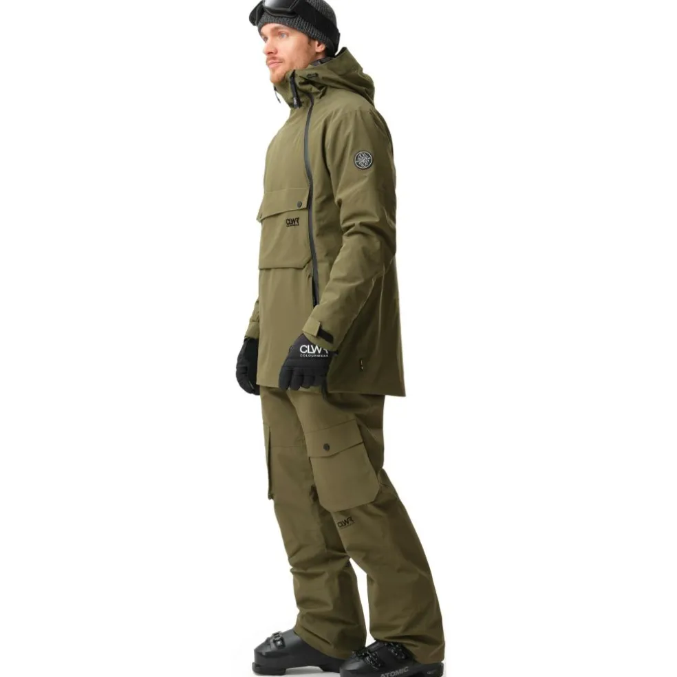 ColourWear Foil anorak winterjas heren dark olive