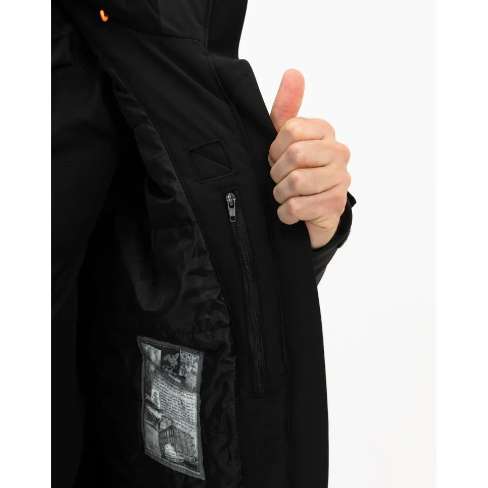 Falcon Boris softshell winterjas heren black