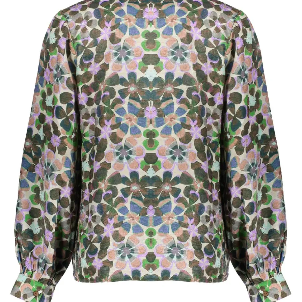 Geisha blouse dames lila green