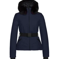 Goldbergh HIDA FAUX BORDER softshell winterjas dames french blue