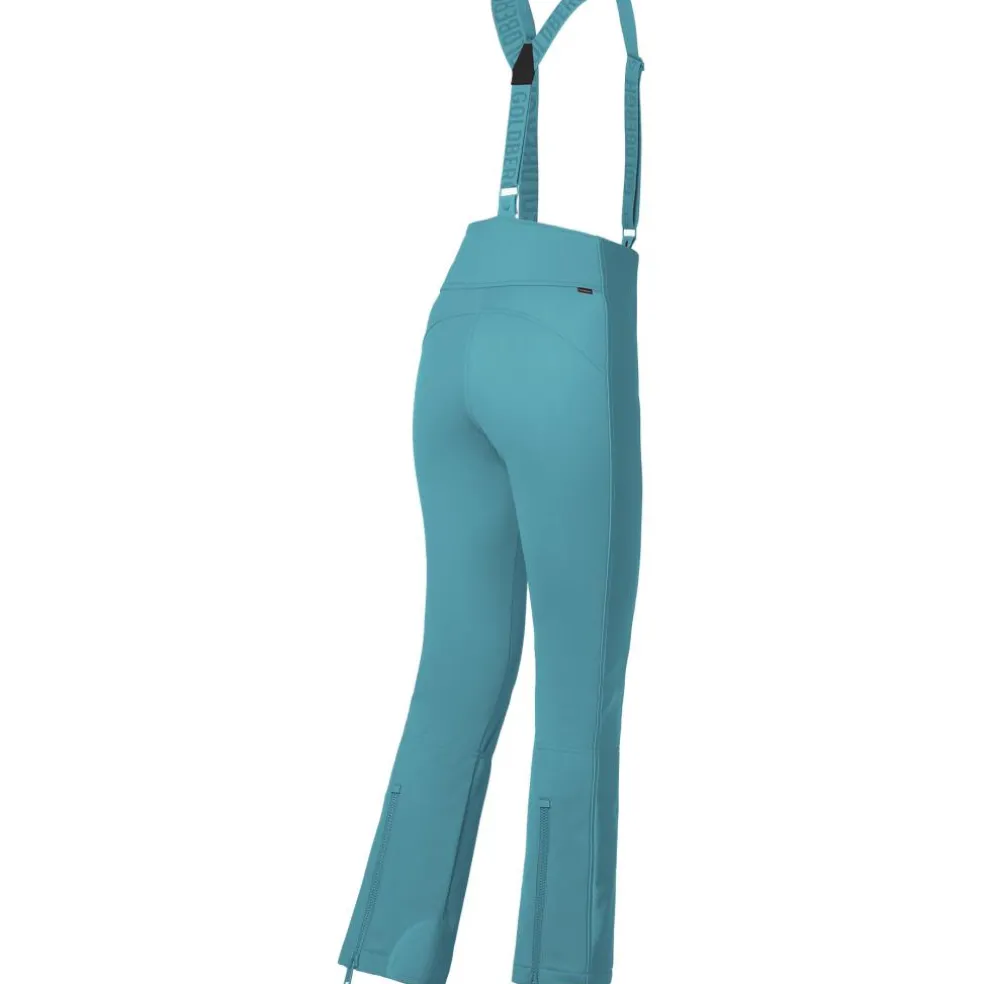 Goldbergh HIGH END softshell salopette skibroek dames turchese