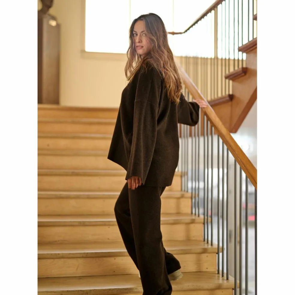 Henriette Steffensen Pullover sweater dames chokolate