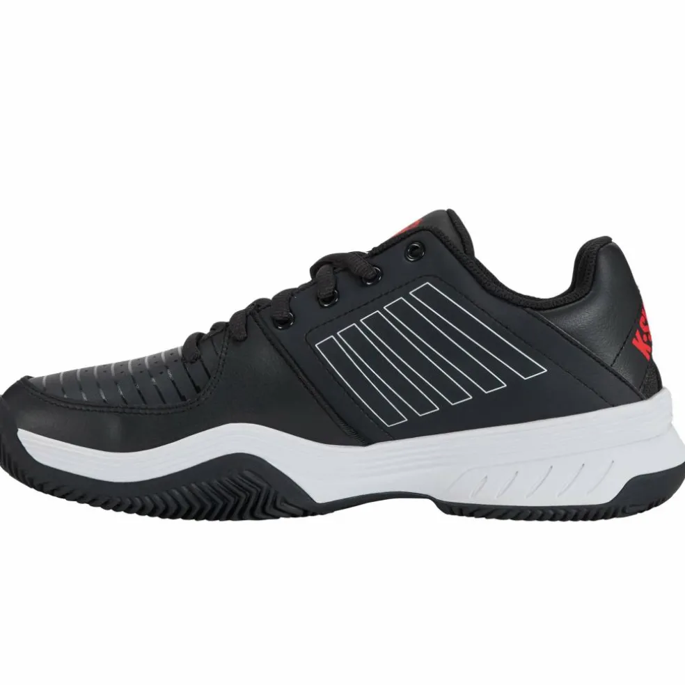 K-Swiss Court Express HB tennisschoenen heren stretch limo white high risk red