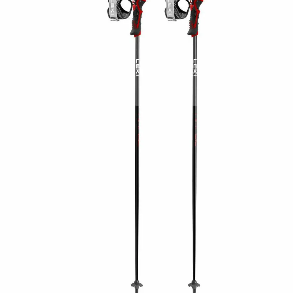 Leki Airfoil 3D skistokken black dark anthracite bright red