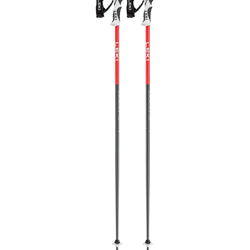 Leki Bold S skistokken dark anthracite bright red white