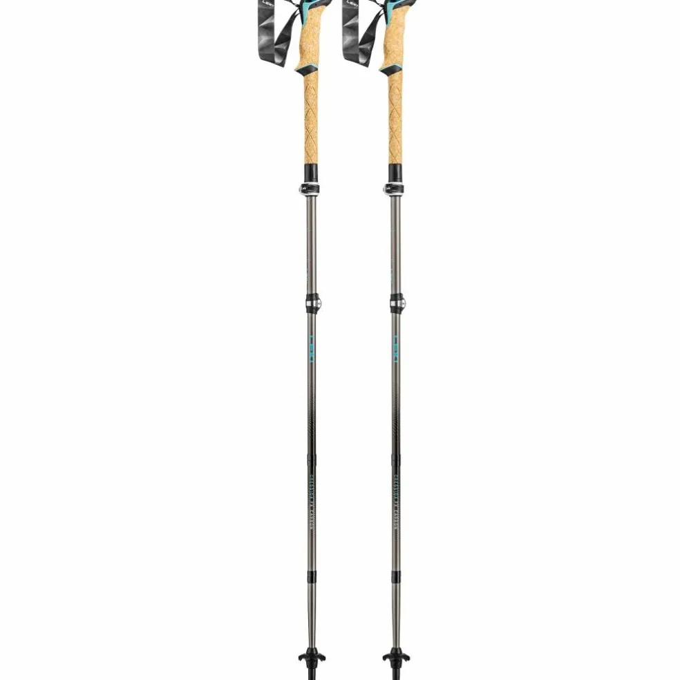 Leki Cressida FX Carbon wandelstokken brown metallic mint