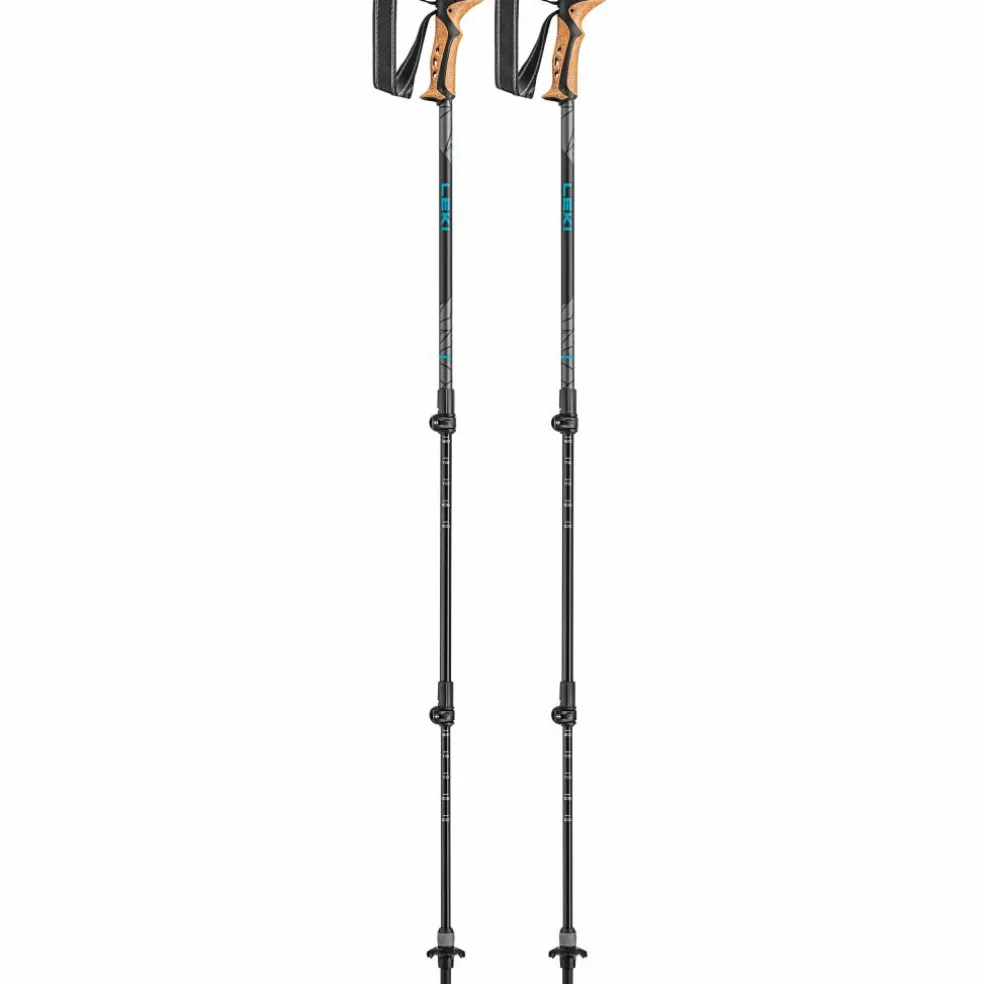 Leki Khumbu Lite AS wandelstokken black petrol dark anthracite
