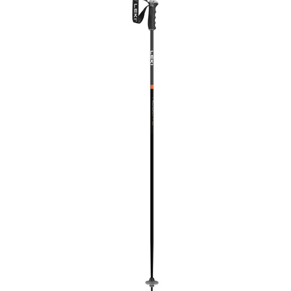 Leki Neolite Airfoil skistokken black dark anthracite neon orange