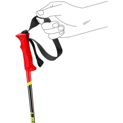 Leki Racing Kids skistokken junior bright red black neon yellow