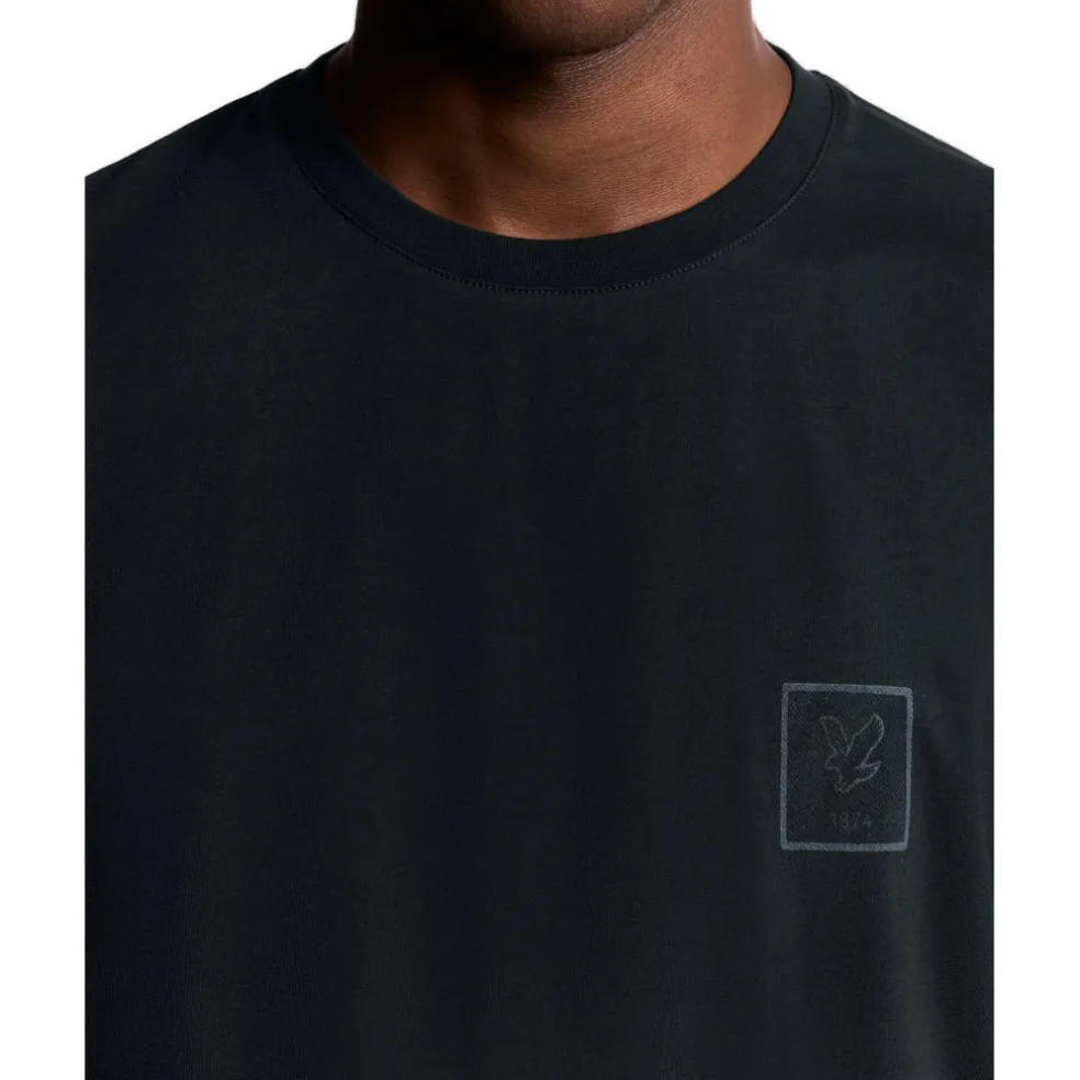 Lyle & Scott Sports Tonal Logo shirt heren dark navy