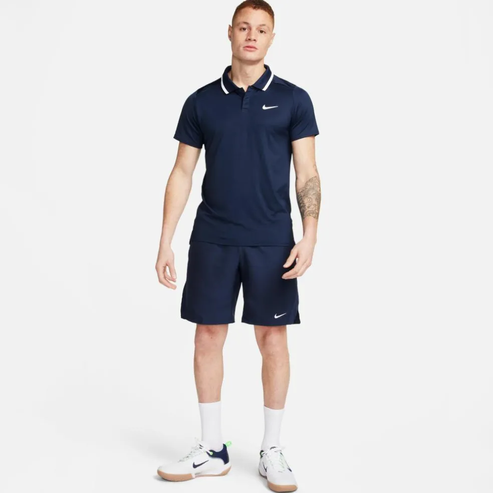 Nike Court Advantage tennispolo heren obsidian white