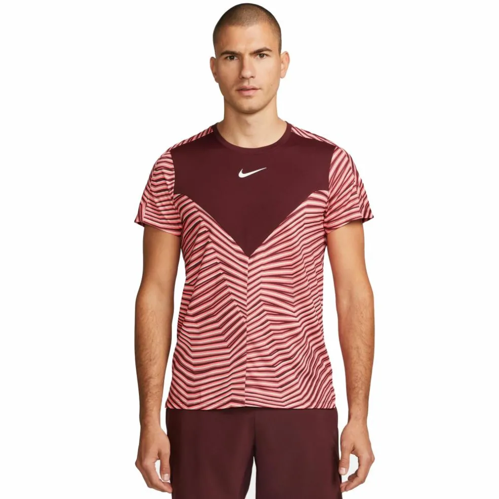 Nike Court Dri-FIT Slam tennistop heren night maroon wit