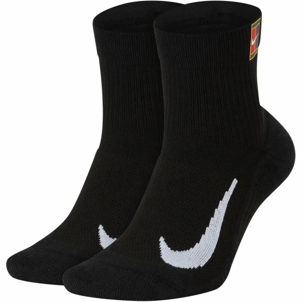Nike Court Multiplier Max tennissokken heren 2-pack black