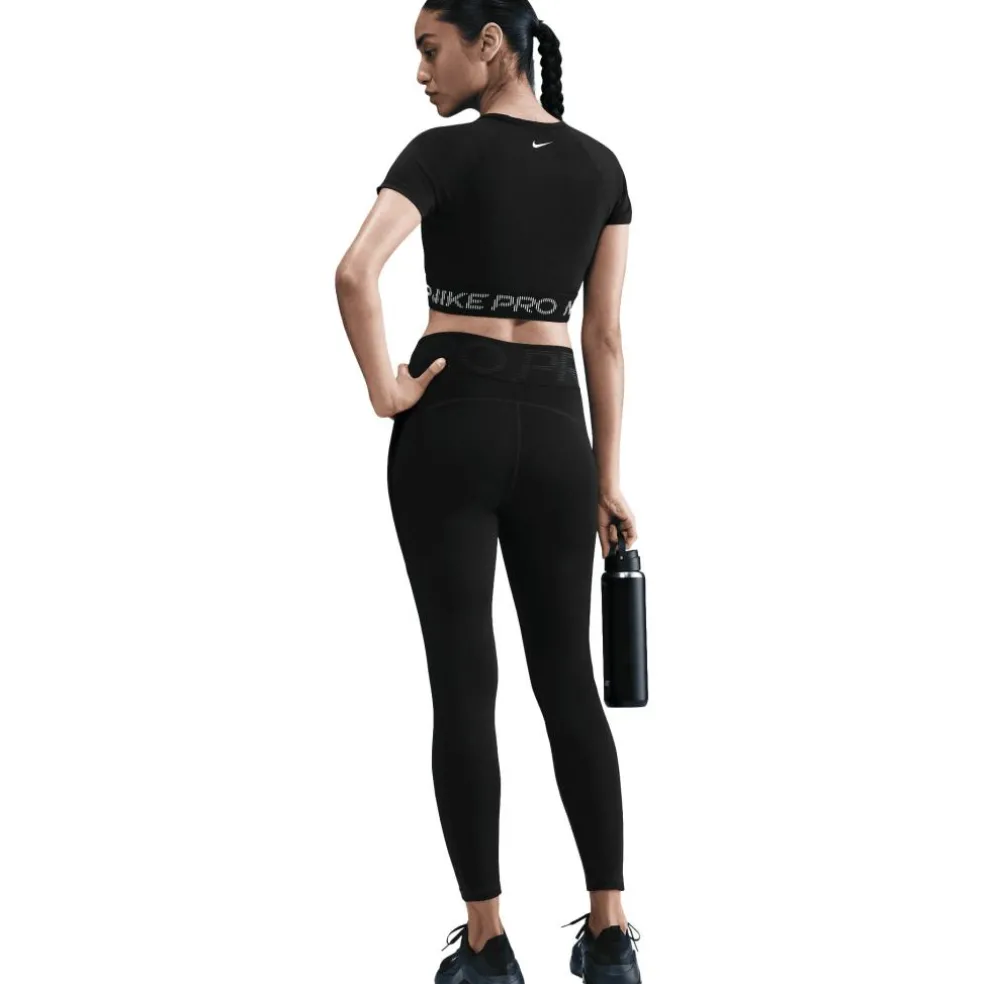 Nike Pro SS shirt dames black white white
