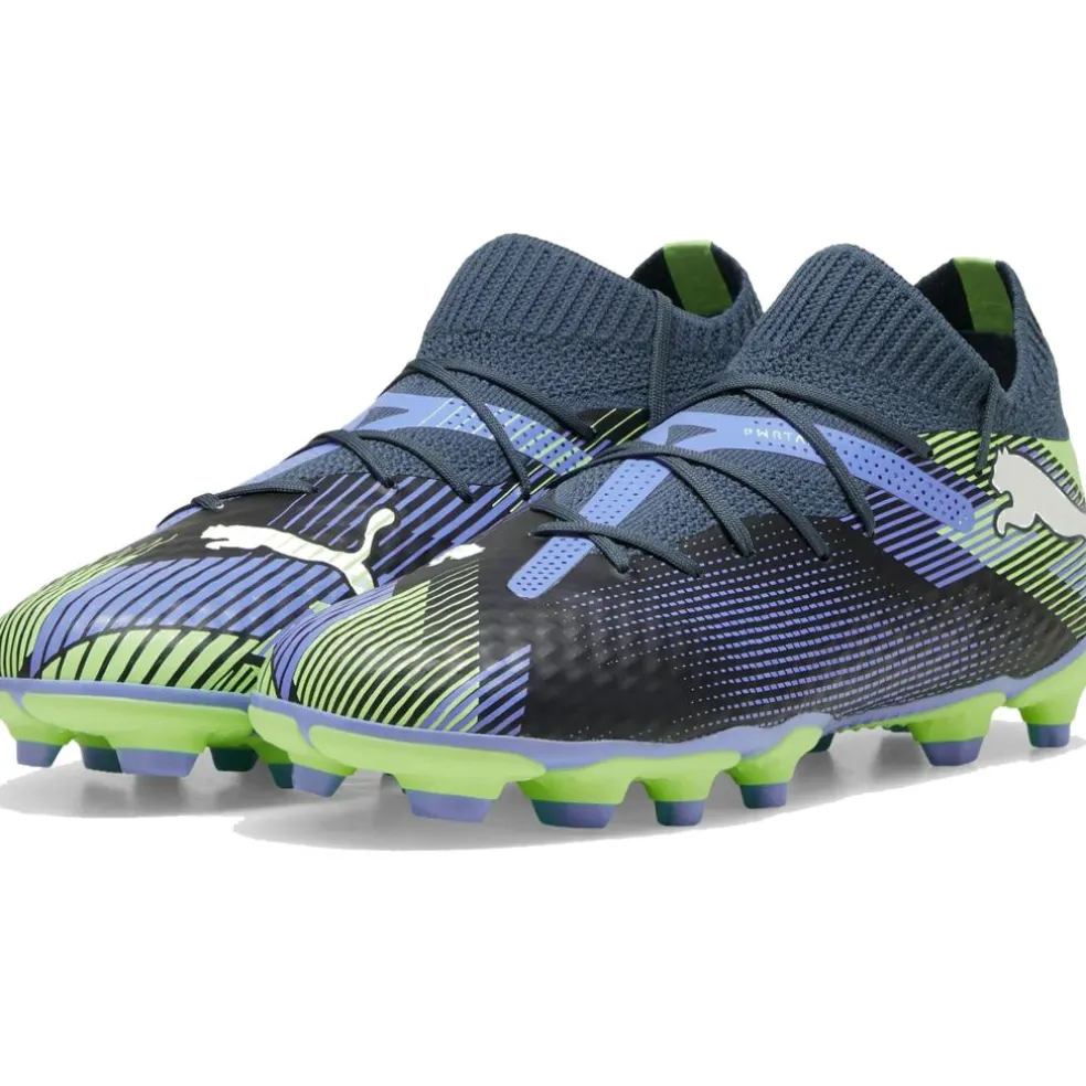 Puma FUTURE 7 PRO FG AG voetbalschoenen junior grey skies puma white fizzy apple