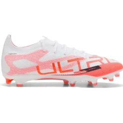 Puma ULTRA 5 PRO FG AG voetbalschoenen heren PUMA white PUMA black glowing red