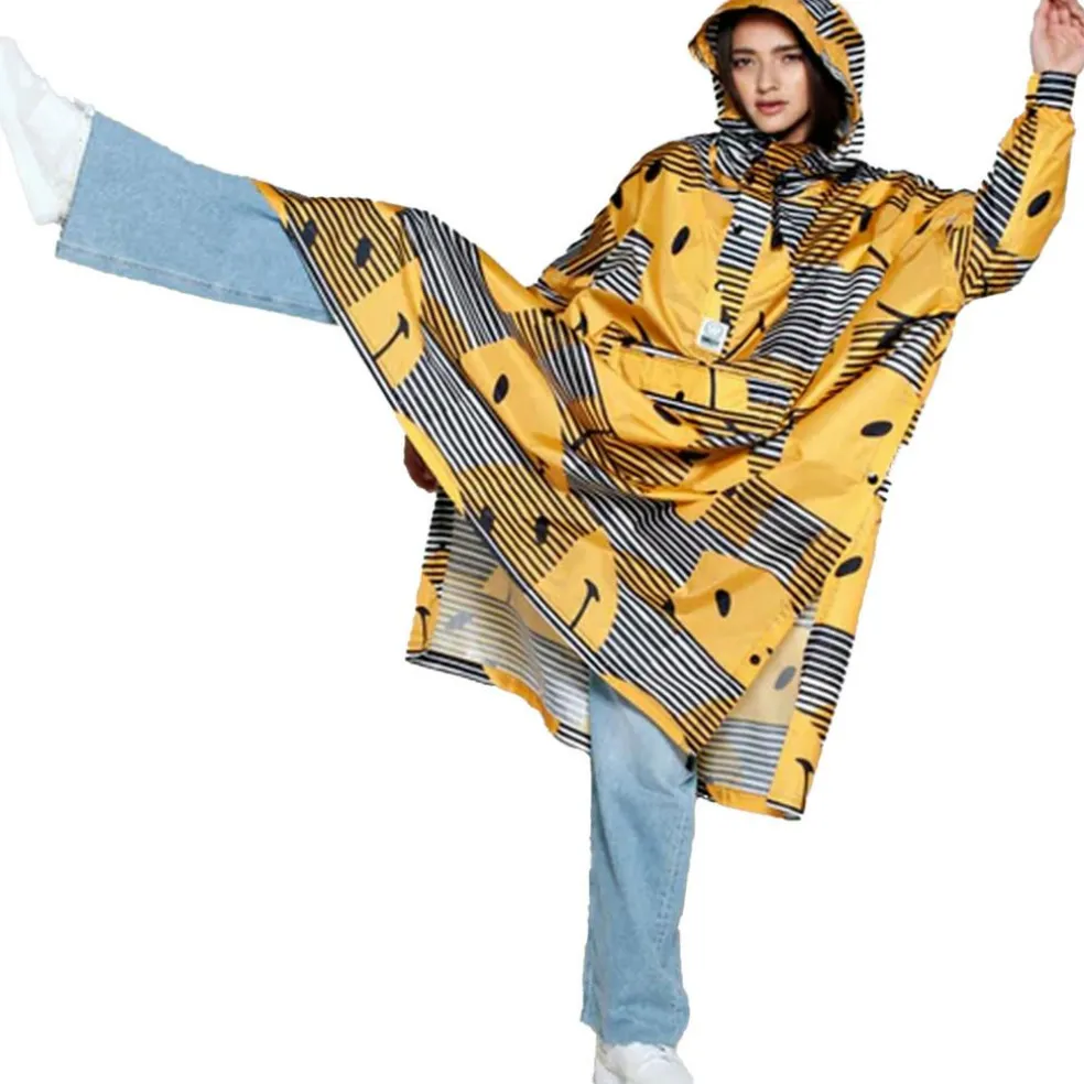 Rainkiss Sunset X Smiley regenponcho multicolour
