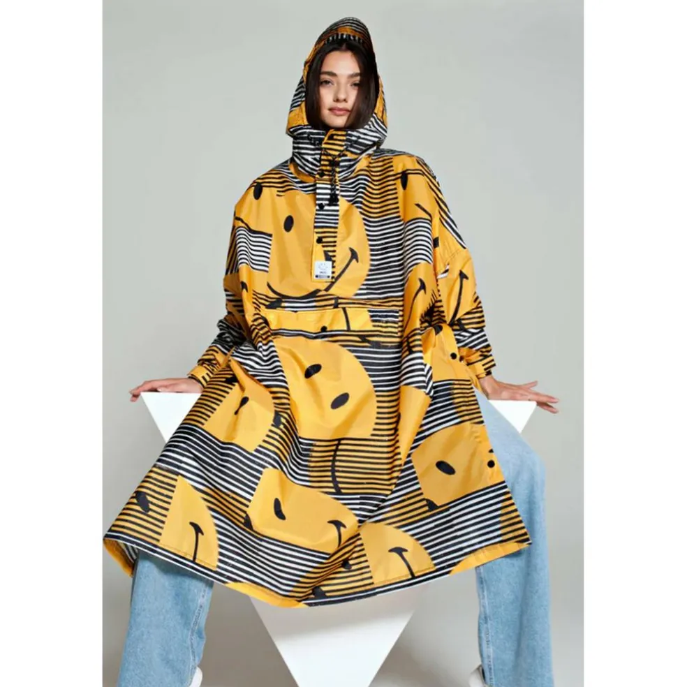 Rainkiss Sunset X Smiley regenponcho multicolour
