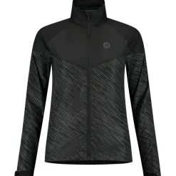Rogelli Essential Hi Vis hardloopjack dames zwart reflection