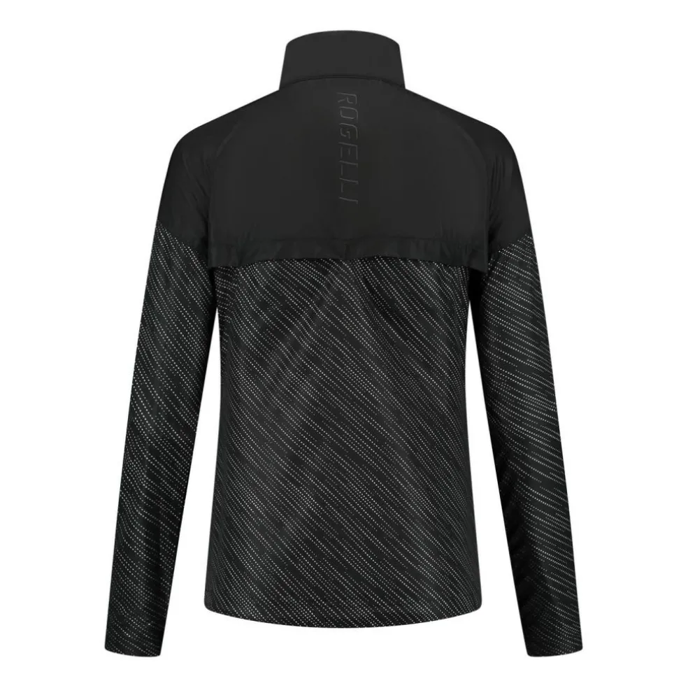 Rogelli Essential Hi Vis hardloopjack dames zwart reflection