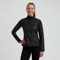 Rogelli Essential Hi Vis hardloopjack dames zwart reflection