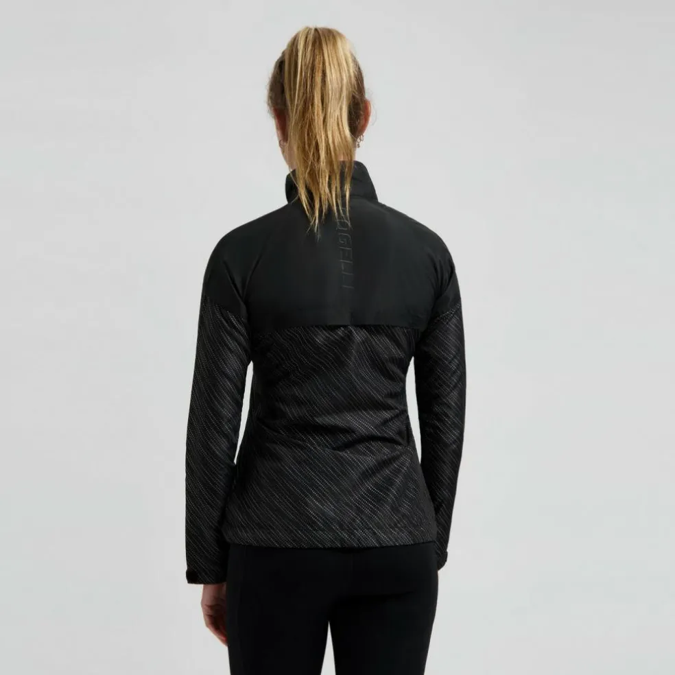 Rogelli Essential Hi Vis hardloopjack dames zwart reflection