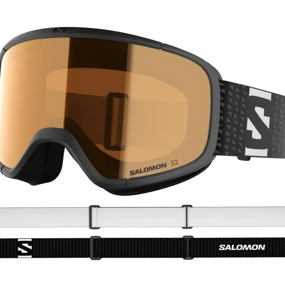 Salomon Lumi Acces skibril junior tonic orange black