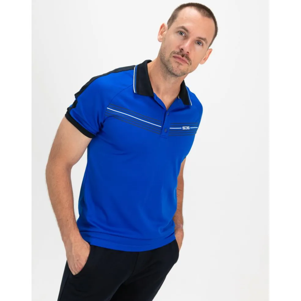 Sjeng Sports Celio tennispolo heren blue neon