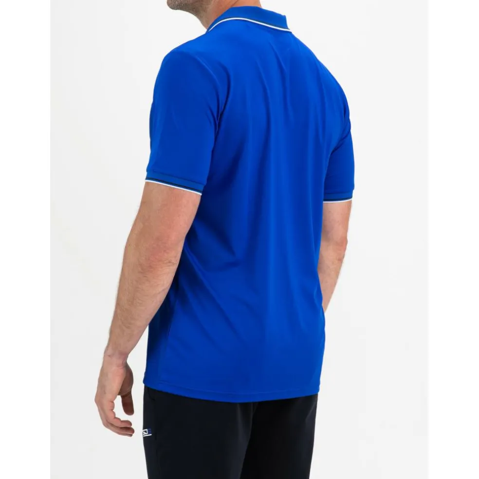 Sjeng Sports Cense tennispolo heren blue neon