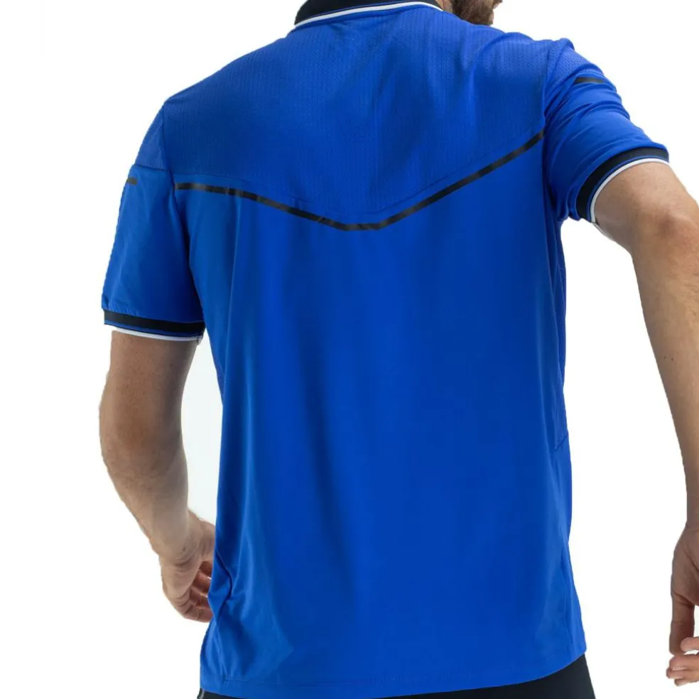 Sjeng Sports Hyde tennispolo heren blue neon