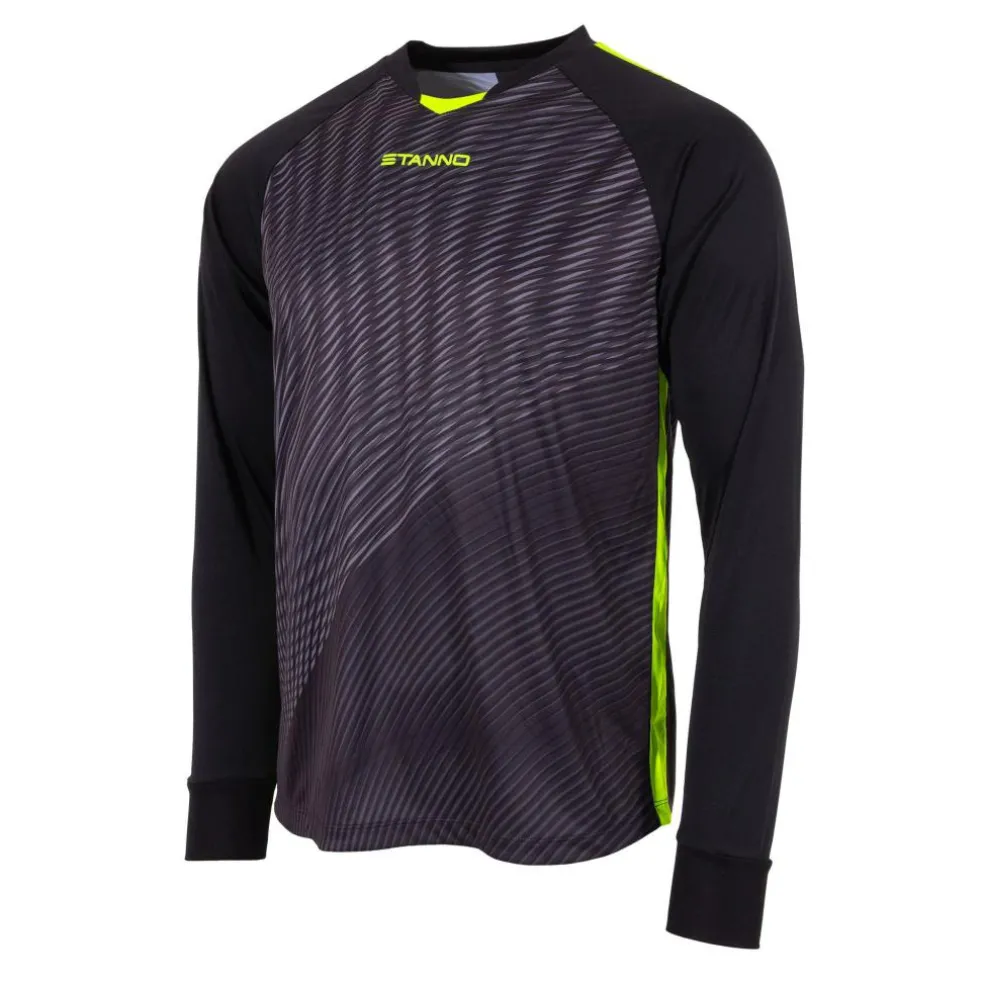 Stanno Vortex keepersshirt heren black neon yellow