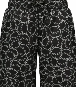 SuperRebel Bay all over print zwembroek junior multi black white