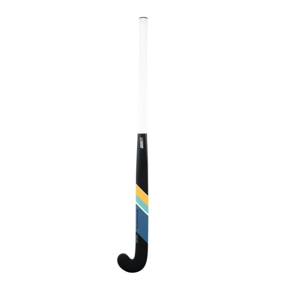 The Indian Maharadja Gravity 00 Mid Bow zaalhockeystick black orange aqua black