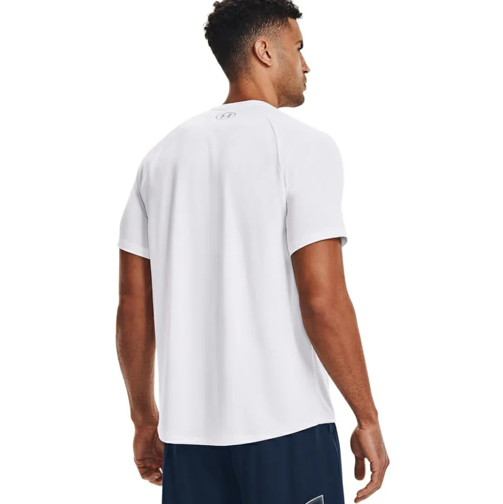 Under Armour Tech 2.0 sportshirt heren white overcast grey
