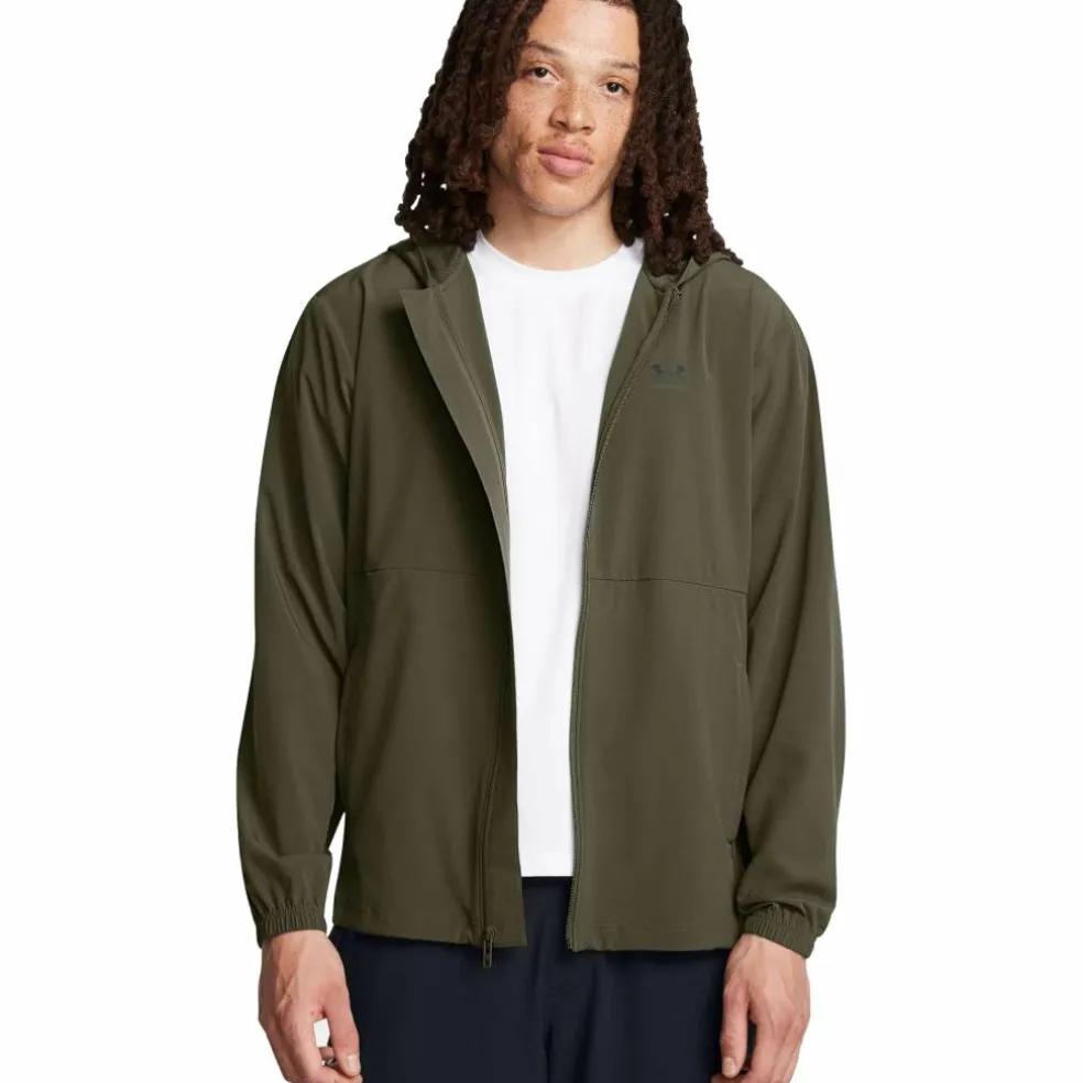 Under Armour Vibe Woven trainingsjack heren marine OD green black