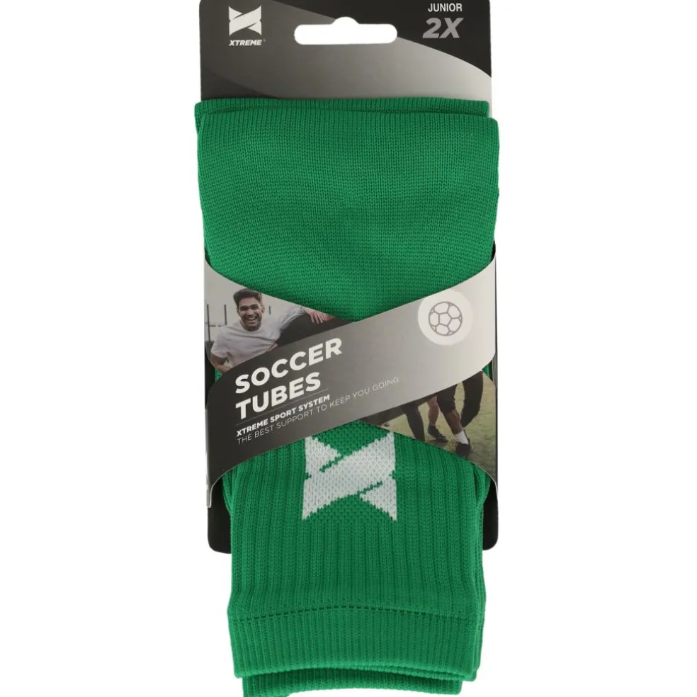 Xtreme Sockswear Pro Footless Soccer sleeves green 2-pack
